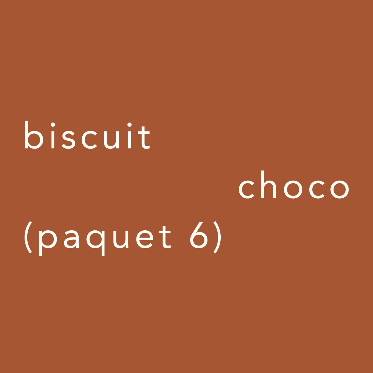 Biscuits choco (Paquet de 6)