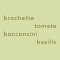 Brochette tomate boccocini basilic