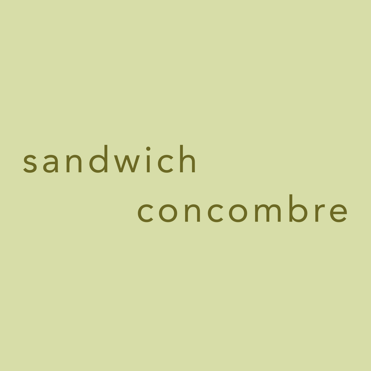 Sandwich concombre