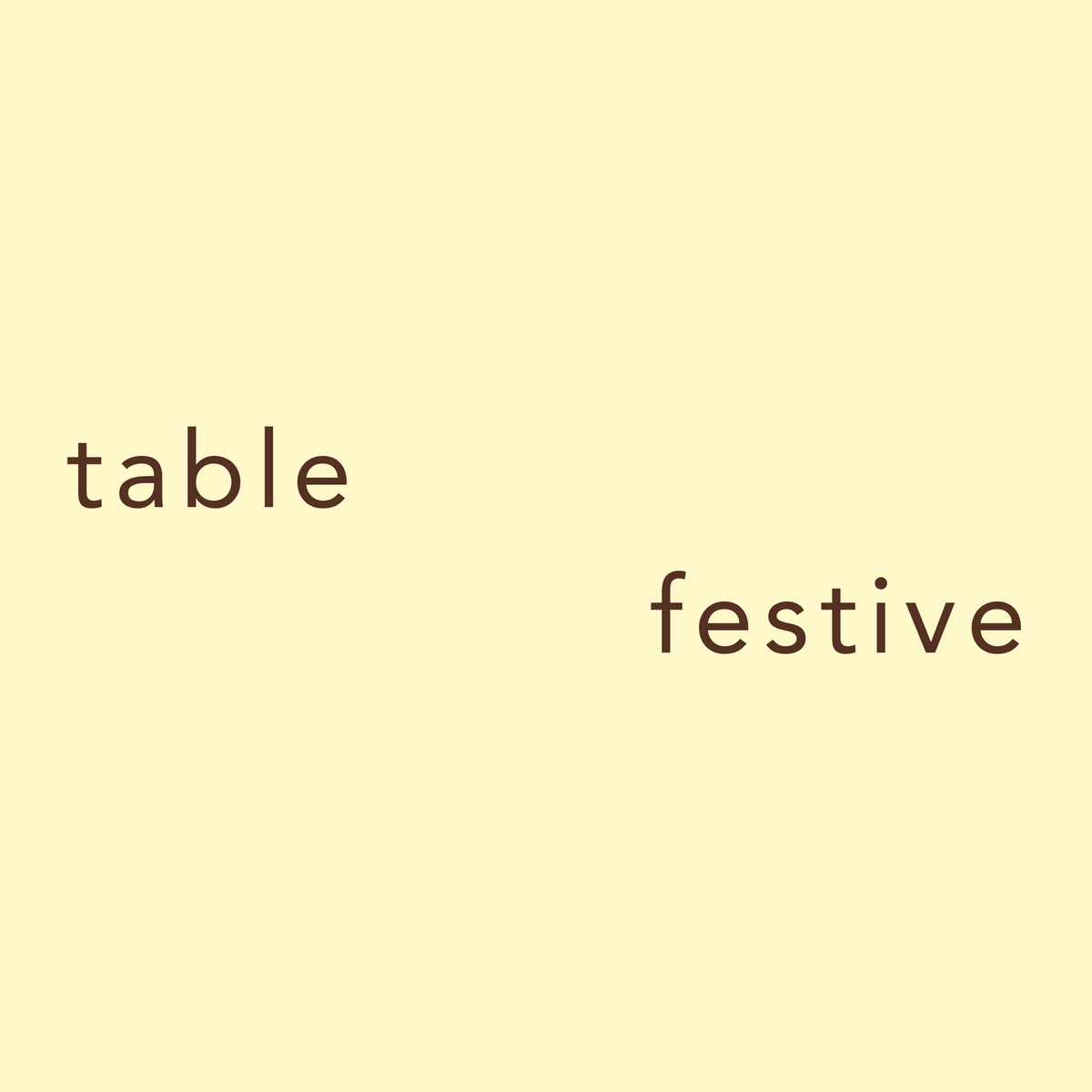 Table festive