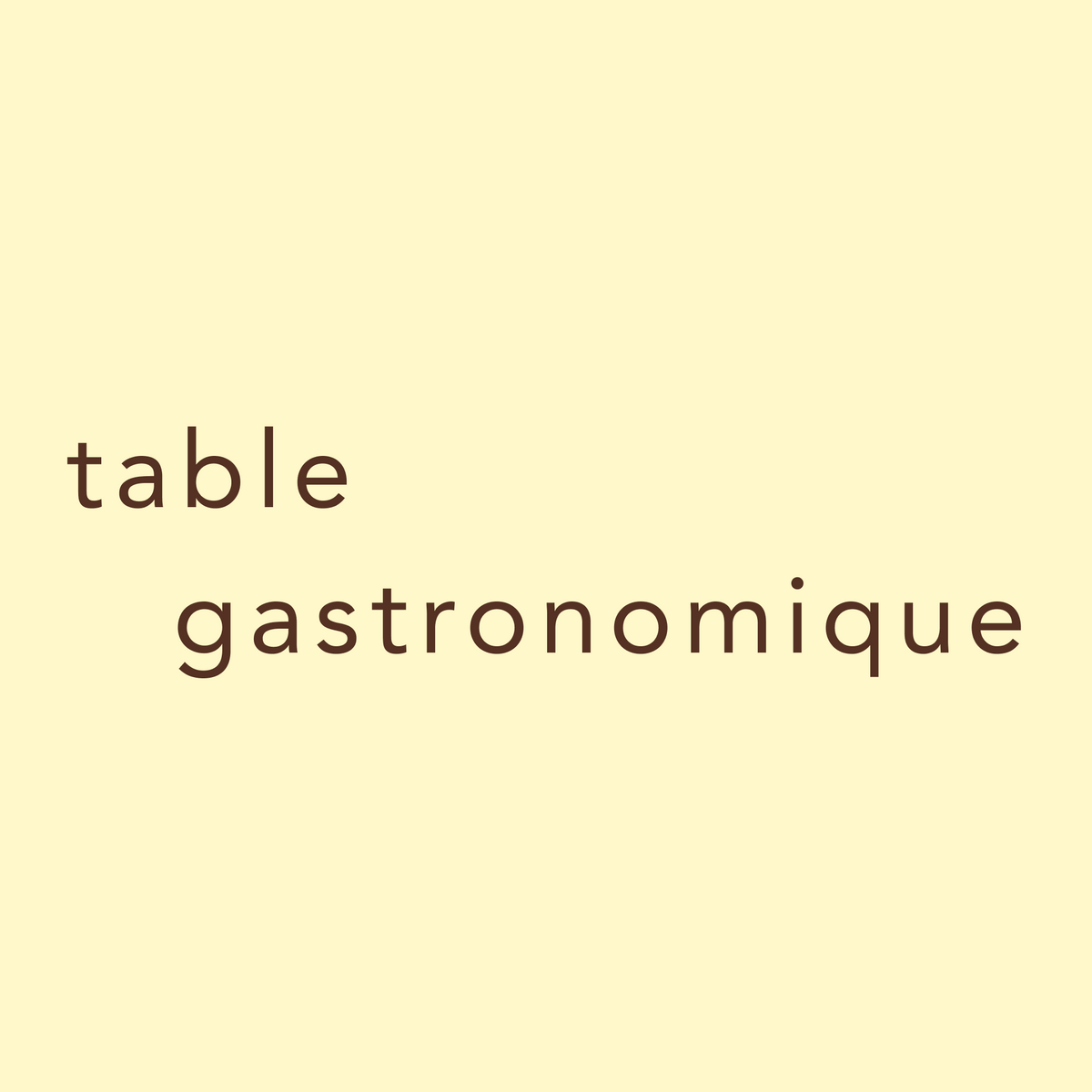 Table gastronomique